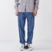 Mens Vintage Solid Color 100% Cotton Loose Comfy Casual Pants