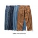 Mens Vintage Solid Color 100% Cotton Loose Comfy Casual Pants