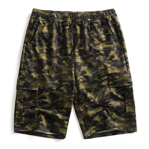 Men's Outdoor Camouflage Knee Length Casual Shorts Summer Drawstring Elastic Waist Breathable Shorts Men's Outdoor Camouflage Knee Length Casual Shorts Summer Drawstring Elastic Waist Breathable Shorts