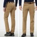 Men's Casual Multi Pockets Cotton Thick Solid Color Zipper Fly Straight Leg Pants Men's Casual Multi Pockets Cotton Thick Solid Color Zipper Fly Straight Leg Pants