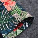 Retro Flowers Printing Drawstring Smooth Loose Beach Board Shorts for Men