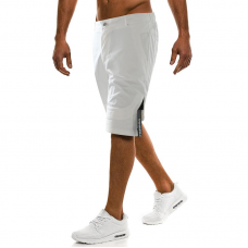 Men's Personality Leg Opening Stitching Design Casual Straight Knee Shorts Outdoor Sports Shorts
