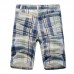 Men's Casual Lattice Knee-Length Cotton Shorts Summer Breathable Shorts Pants Men's Casual Lattice Knee-Length Cotton Shorts Summer Breathable Shorts Pants