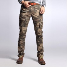 Men's Fashion Cargo Pants Multi Pockets Outdoors Camo Style Casual Cargo Pants
