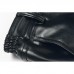 Men's Casual Solid Color Windproof Loose Warm Thick Elastic Waist Waterproof Leather Pants Men's Casual Solid Color Windproof Loose Warm Thick Elastic Waist Waterproof Leather Pants