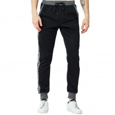Men's Sport Printing Autumn Polyester Mid Rise Drawstring Slim Casual Pants