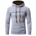 Mens Fashion Drawstring Hooded Pure Color Long Sleeve Casual Sweatshirt Mens Fashion Drawstring Hooded Pure Color Long Sleeve Casual Sweatshirt