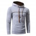 Mens Fashion Drawstring Hooded Pure Color Long Sleeve Casual Sweatshirt Mens Fashion Drawstring Hooded Pure Color Long Sleeve Casual Sweatshirt