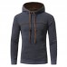 Mens Fashion Drawstring Hooded Pure Color Long Sleeve Casual Sweatshirt Mens Fashion Drawstring Hooded Pure Color Long Sleeve Casual Sweatshirt