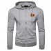 Men's Halloween Design Zipper Fly Long Sleeve Pure Color Drawstring Fit Hooded Sweatshirt Men's Halloween Design Zipper Fly Long Sleeve Pure Color Drawstring Fit Hooded Sweatshirt