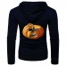 Men's Halloween Design Zipper Fly Long Sleeve Pure Color Drawstring Fit Hooded Sweatshirt Men's Halloween Design Zipper Fly Long Sleeve Pure Color Drawstring Fit Hooded Sweatshirt