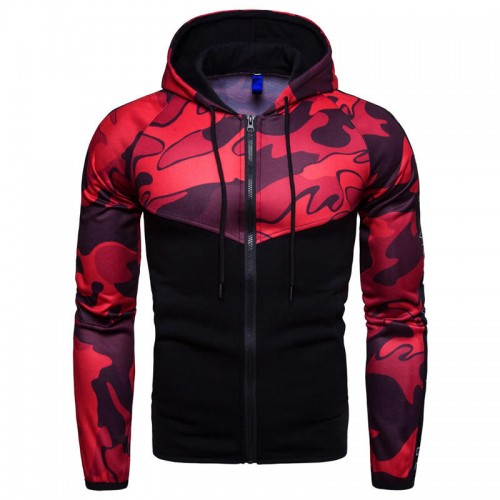 Mens Camouflage Long Sleeve Hooded Drawstring Casual Sweatshirt Mens Camouflage Long Sleeve Hooded Drawstring Casual Sweatshirt