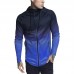 Men's Fashion Gradient Pattern Drawstring Hooded Zipper Up Sweatshirt Men's Fashion Gradient Pattern Drawstring Hooded Zipper Up Sweatshirt