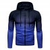 Men's Fashion Gradient Pattern Drawstring Hooded Zipper Up Sweatshirt Men's Fashion Gradient Pattern Drawstring Hooded Zipper Up Sweatshirt