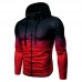 Men's Fashion Gradient Pattern Drawstring Hooded Zipper Up Sweatshirt Men's Fashion Gradient Pattern Drawstring Hooded Zipper Up Sweatshirt