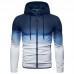Men's Fashion Gradient Pattern Drawstring Hooded Zipper Up Sweatshirt Men's Fashion Gradient Pattern Drawstring Hooded Zipper Up Sweatshirt