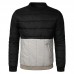 Mens O-neck Coats Cotton-padded Sweatshirt Casual Slim Contrast Color Jacket