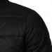 Mens O-neck Coats Cotton-padded Sweatshirt Casual Slim Contrast Color Jacket