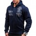 Autumn Winter Men's Casual Cardigan Hoodie Coat Fashion Priting Long Sleeve Hoodies