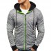 Men Zipper Color Block Hooded Sweatshirt Men Zipper Color Block Hooded Sweatshirt