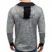 Men Zipper Color Block Hooded Sweatshirt Men Zipper Color Block Hooded Sweatshirt