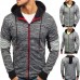 Men Zipper Color Block Hooded Sweatshirt Men Zipper Color Block Hooded Sweatshirt
