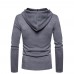 Men's Fashion Cotton Pure Color Hooded Stitching Sleeves Casual Sweatshirt Men's Fashion Cotton Pure Color Hooded Stitching Sleeves Casual Sweatshirt