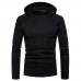 Men's Fashion Cotton Pure Color Hooded Stitching Sleeves Casual Sweatshirt Men's Fashion Cotton Pure Color Hooded Stitching Sleeves Casual Sweatshirt