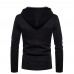 Men's Fashion Cotton Pure Color Hooded Stitching Sleeves Casual Sweatshirt Men's Fashion Cotton Pure Color Hooded Stitching Sleeves Casual Sweatshirt