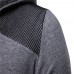 Men's Fashion Cotton Pure Color Hooded Stitching Sleeves Casual Sweatshirt Men's Fashion Cotton Pure Color Hooded Stitching Sleeves Casual Sweatshirt