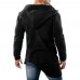 Men's Tilted Zipper Patchwork Irregular Hem Pocket Design Hooded Long Sleeve Sweatshirt Men's Tilted Zipper Patchwork Irregular Hem Pocket Design Hooded Long Sleeve Sweatshirt