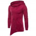 Men's Tilted Zipper Patchwork Irregular Hem Pocket Design Hooded Long Sleeve Sweatshirt Men's Tilted Zipper Patchwork Irregular Hem Pocket Design Hooded Long Sleeve Sweatshirt