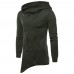 Men's Tilted Zipper Patchwork Irregular Hem Pocket Design Hooded Long Sleeve Sweatshirt Men's Tilted Zipper Patchwork Irregular Hem Pocket Design Hooded Long Sleeve Sweatshirt