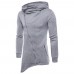 Men's Tilted Zipper Patchwork Irregular Hem Pocket Design Hooded Long Sleeve Sweatshirt Men's Tilted Zipper Patchwork Irregular Hem Pocket Design Hooded Long Sleeve Sweatshirt