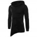 Men's Tilted Zipper Patchwork Irregular Hem Pocket Design Hooded Long Sleeve Sweatshirt Men's Tilted Zipper Patchwork Irregular Hem Pocket Design Hooded Long Sleeve Sweatshirt