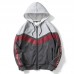 Men's Autumn Polyester Loose Hoodies Zipper Fashion Patchwork Casual Sweatshirt Men's Autumn Polyester Loose Hoodies Zipper Fashion Patchwork Casual Sweatshirt