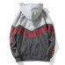 Men's Autumn Polyester Loose Hoodies Zipper Fashion Patchwork Casual Sweatshirt Men's Autumn Polyester Loose Hoodies Zipper Fashion Patchwork Casual Sweatshirt