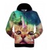 Men Sping Fall Dacron 3D Cartoon Cat Printing Zipper Hoodies Coat Sweatshirt Men Sping Fall Dacron 3D Cartoon Cat Printing Zipper Hoodies Coat Sweatshirt