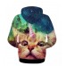 Men Sping Fall Dacron 3D Cartoon Cat Printing Zipper Hoodies Coat Sweatshirt Men Sping Fall Dacron 3D Cartoon Cat Printing Zipper Hoodies Coat Sweatshirt