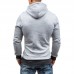 Men Zipper Dual Pockets Hooded Sweatshirt