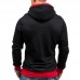 Men Zipper Dual Pockets Hooded Sweatshirt