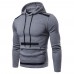 Men's Fashion Color Block Overhead Hooded Drawstring Long Sleeve Casual Sweatshirt