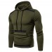 Men's Fashion Color Block Overhead Hooded Drawstring Long Sleeve Casual Sweatshirt