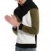 Men's Cotton Drawstring Thick Color Block Hooded Pullover Casual Sweatshirt