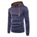 Cotton Vintage Fit Long Sleeve Pure Color Hoodies Casual Sweatshirt for Men