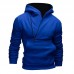 Mens Fashion Half Zipper Long Sleeve Hooded Casual Sweatshirt