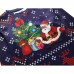 Mens Santa Claus Printing Fashion Crew Neck Long Sleeve Overhead Casual Sweatshirt