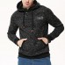 JACK CORDEE Double Zip Up Men's Sports Fleece Hoodies Casual Solid Color Long Sleeve Hoodies