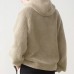 Men's Vintage Long Sleeve Wool Hoodies Half Zipper Thick Warm Solid Color Casual Sweatshirts