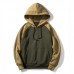 High Street Shoulder Hoodies Multi-color Casual Sports Men's Color Block Long-sleeved Sweatshirts